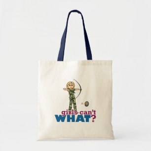 Camouflage Archery Girl - Blonde Tote Bag