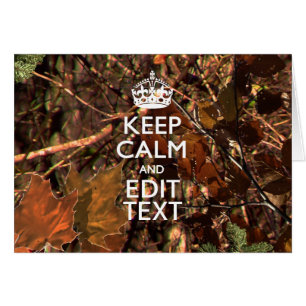 Camouflage Automne Saison Restez Calme Votre Texte