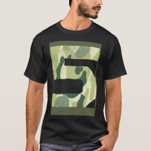 Camouflage Bday Boy 5Y Military Little Officer 5th T-Shirt