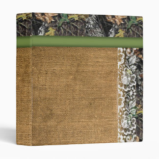 Camouflage Binder with Burlap & Lace