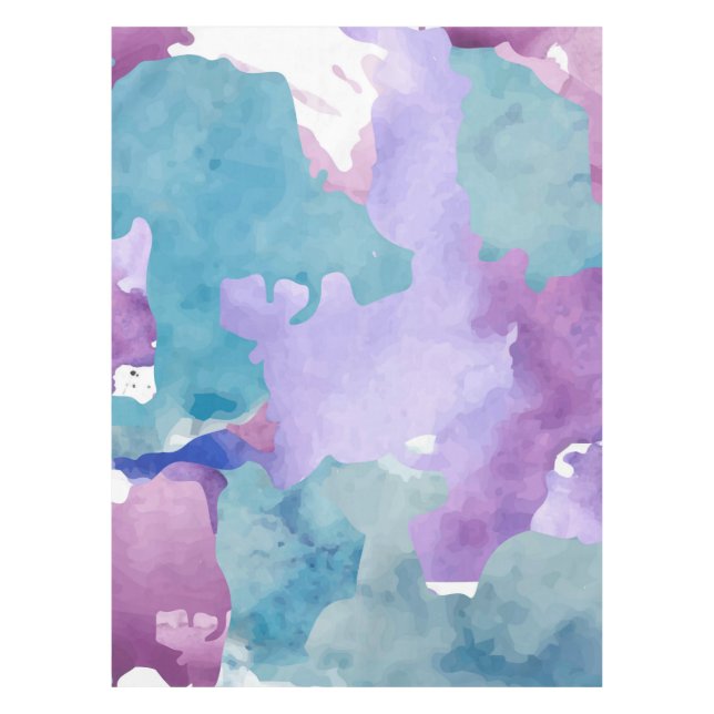 Camouflage Blue Abstract Pattern Tablecloth (Front)