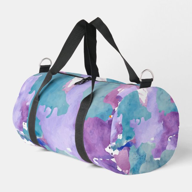 camouflage blue duffle bag (Left Corner)