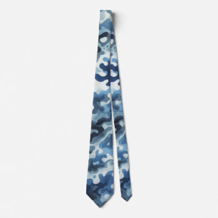 camouflage Blue neck tie