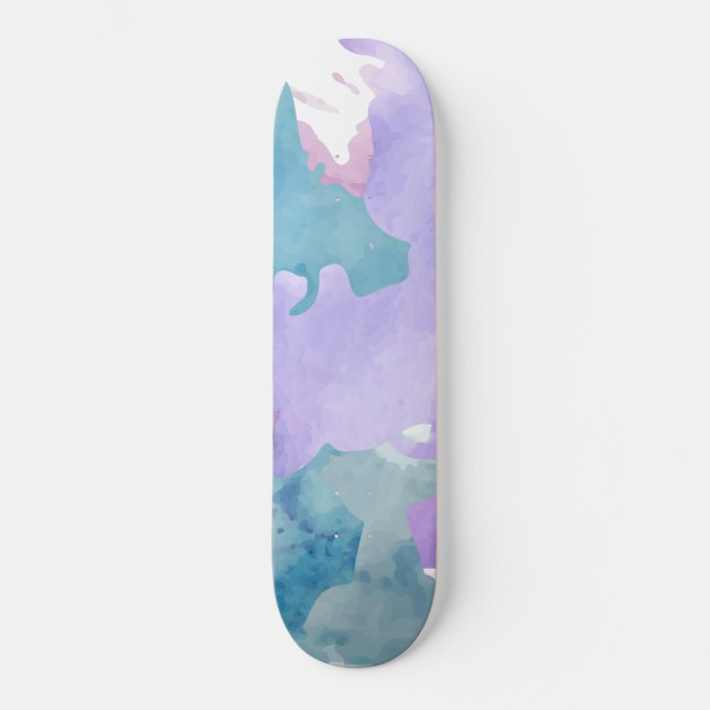 Camouflage Blue  Skateboard (Front)