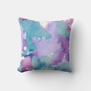 Camouflage Blue Throw Pillow