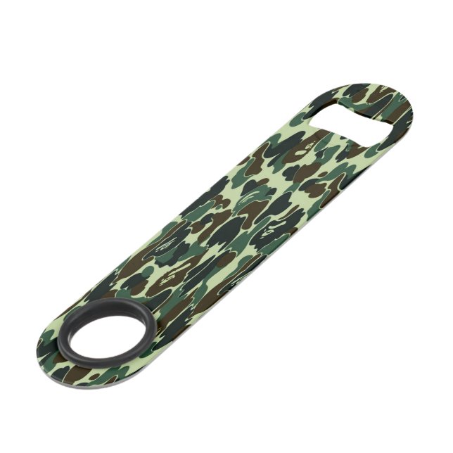 Camouflage Bottle Opener Bar Key (Front Angled)