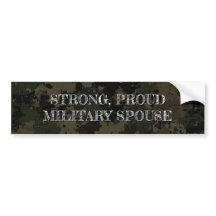 Camouflage Bumper Sticker with Encouraging Message