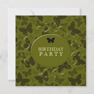 Camouflage Butterflies Invitation