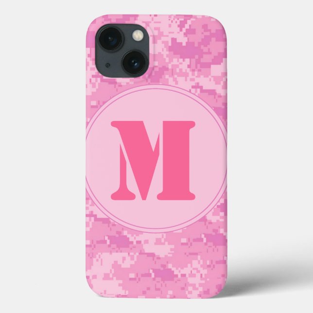 Camouflage Camo ACU rose Coque ipad Monogramme fil (Verso)