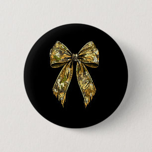 Camouflage Camo Bow Hunting Girl  2 Inch Round Button