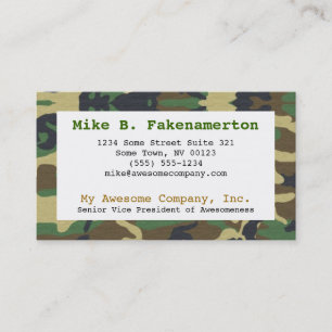Camouflage / Camo Business Card