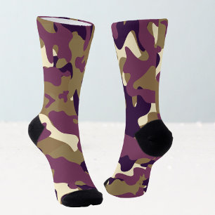Camouflage camo clothes purple women socks