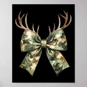 Camouflage Camo Coquette Bow Hunting Deer Hunter W Poster