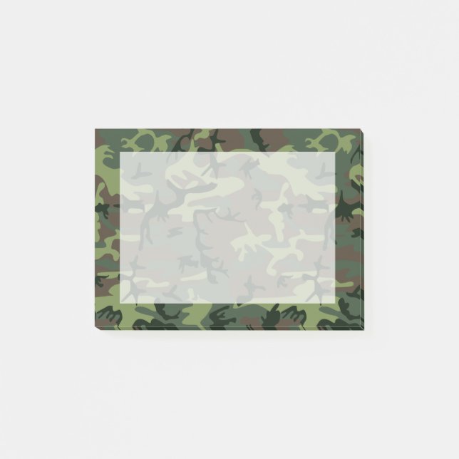 Camouflage Camo Green Brown Pattern Post-it Notes (Front)