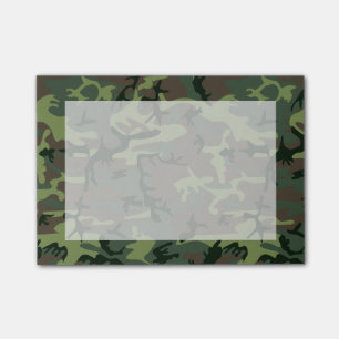 Camouflage Camo Green Brown Pattern Post-it Notes