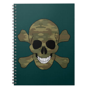 Camouflage Carnet Crâne Et Crossbones