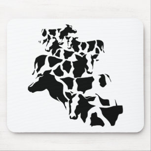Camouflage cattle mouse pad