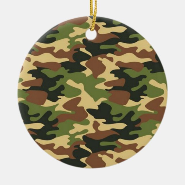 camouflage ceramic ornament (Front)