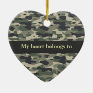 Camouflage Ceramic Ornament