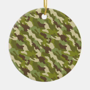 Camouflage Ceramic Ornament