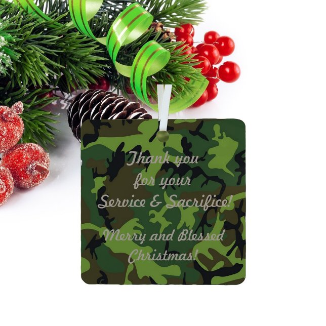 Camouflage Christmas Ornament Honour Ones Served (Creator Uploaded)