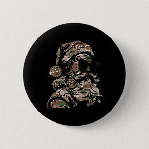 Camouflage Christmas Sungles Silhouette Multi Camo 2 Inch Round Button