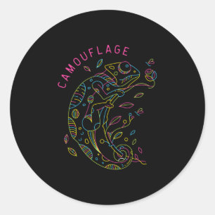Camouflage Classic Round Sticker
