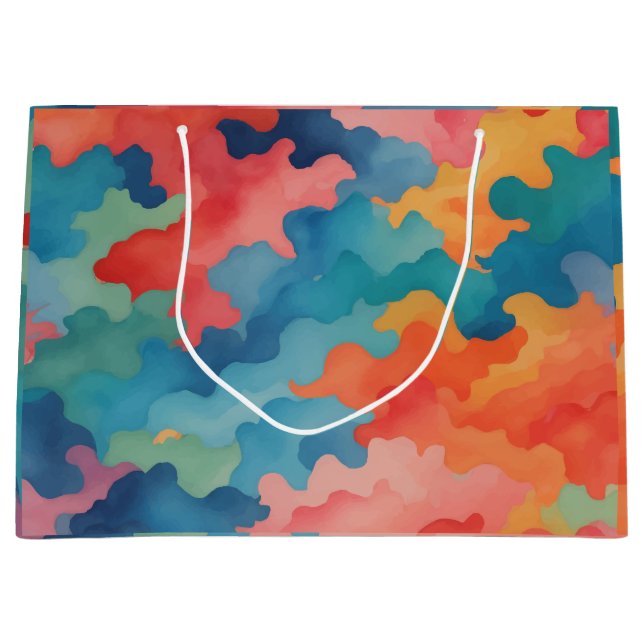 camouflage colours large gift bag (Front)