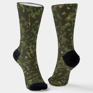 Camouflage Combat Hunting Green Brown Beige Khaki Socks