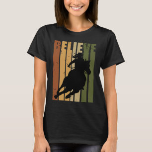Camouflage Cowgirls Barrel Racing Believe Vintage  T-Shirt