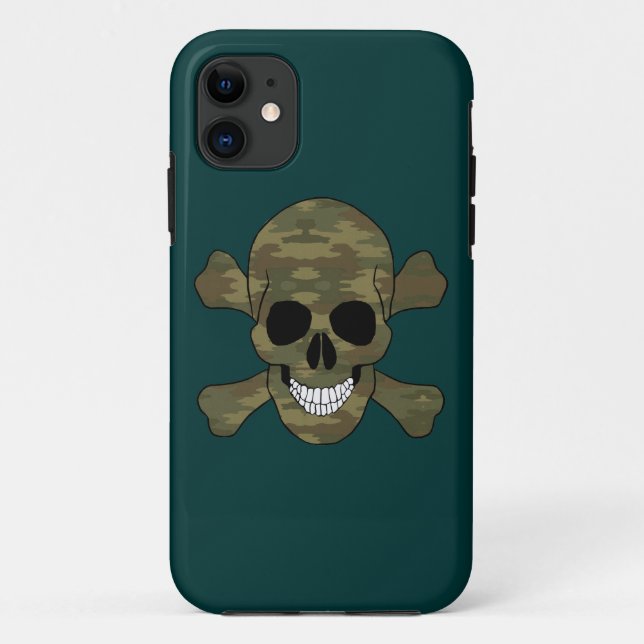 Camouflage Crâne et Crossbones iPhone 5 Coque (Dos)