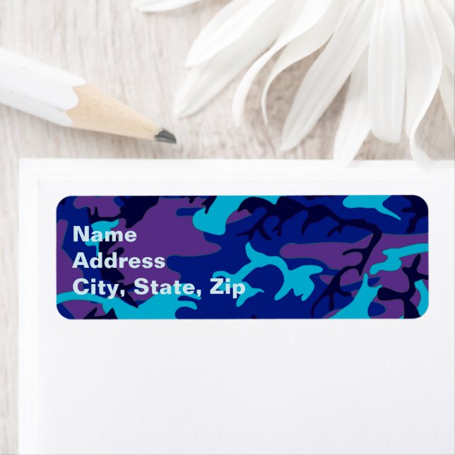 Camouflage Dark Blue et Purple Adresse (En situation)