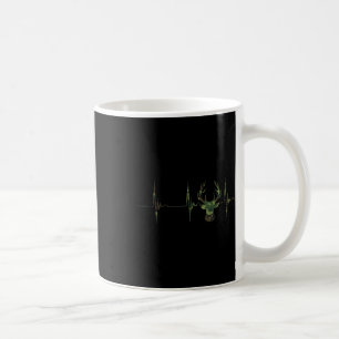 Camouflage Deer Antlers Hunting Heartbeat Ecg Puls Coffee Mug