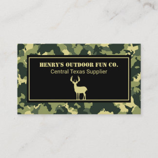 Camouflage Deer Outdoor Business Card