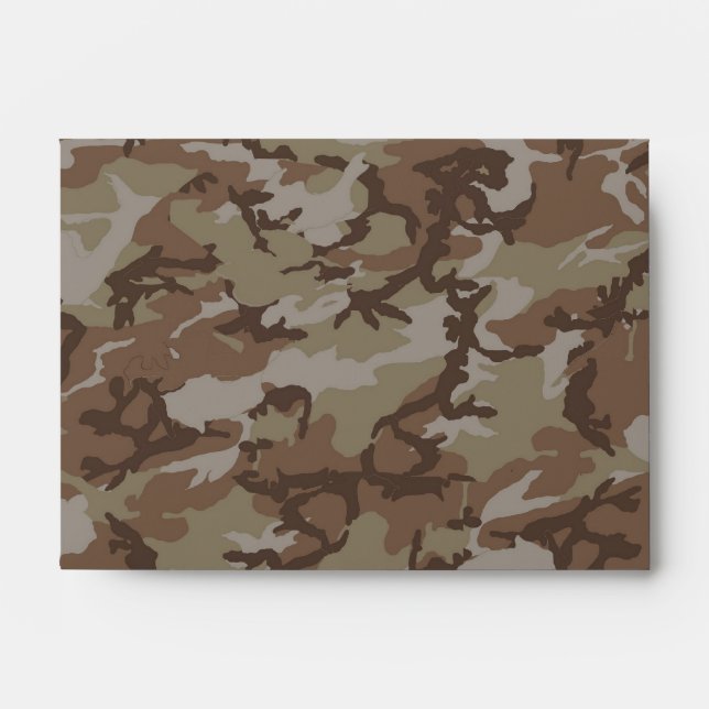 Camouflage Desert Background Template Envelopes (Front)