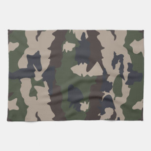Camouflage design kitchen towel