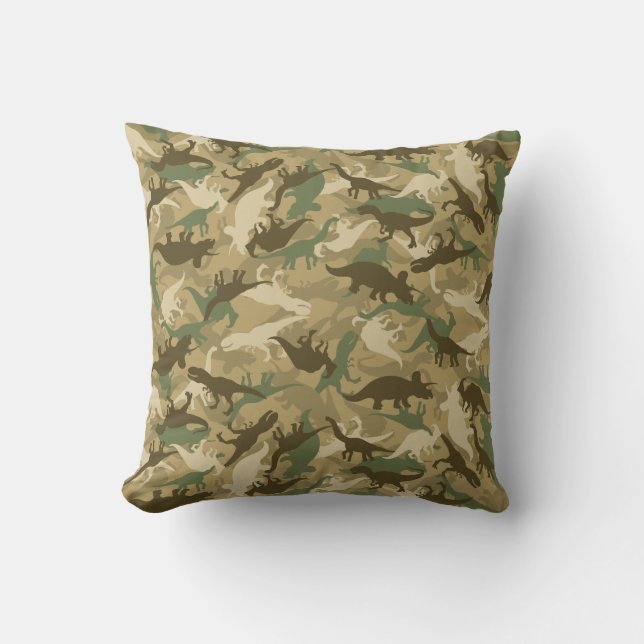 Camouflage Dinosaur Coussin d'impression (Recto)