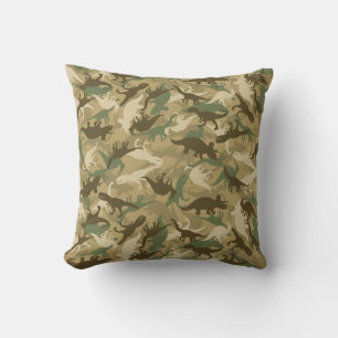 Camouflage Dinosaur Print Pillow