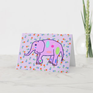 Camouflage Elephant card