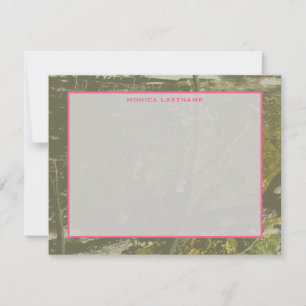 Camouflage et carte pour notes plat personnalisé