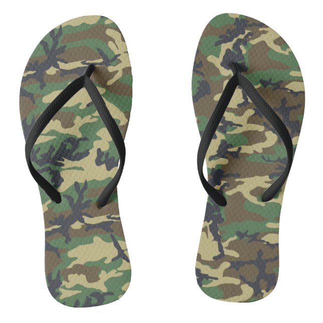 Camouflage Flip Flops for Women (Footbed)