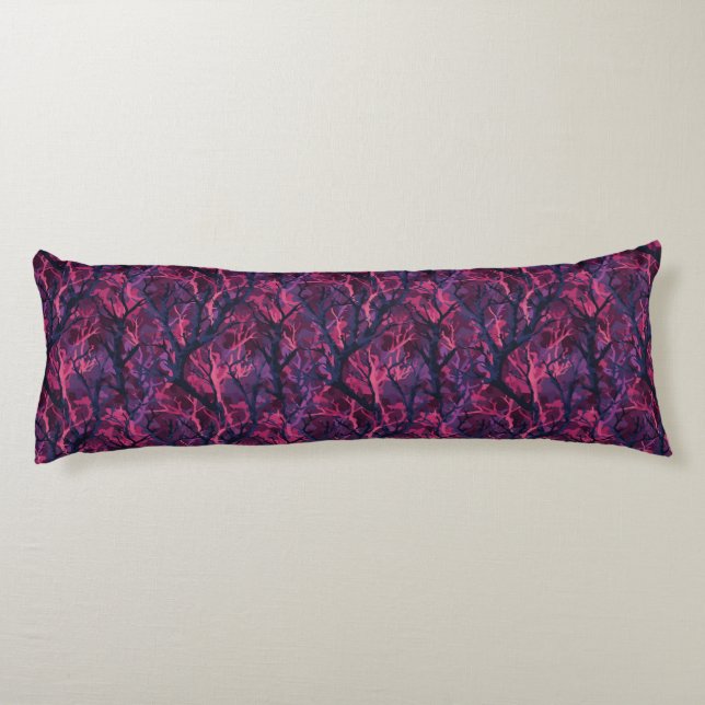 Camouflage Flower Interior Design Boho Bed Body Pillow (Back)