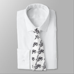 Camouflage Gray Snowmobiler Tie
