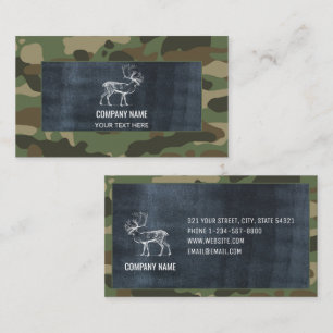 Camouflage Green Camo Army Outdoor Supplies Business Card