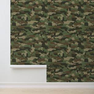 Camouflage Green Camo Army Pattern Wallpaper