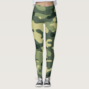 camouflage green leggings