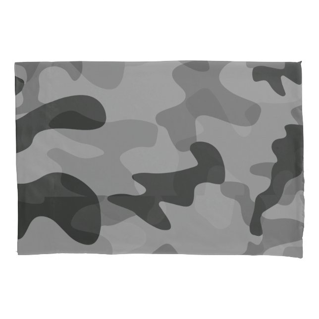 Camouflage Grey Accessories Pillowcase (Front)