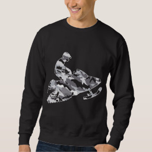 Camouflage Grey Snowmobile Sweatshirt