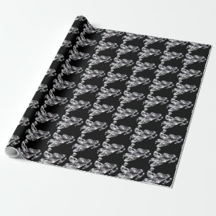 Camouflage Grey Snowmobile Wrapping Paper