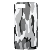 Camouflage gris et noir iPhone 7 Coque